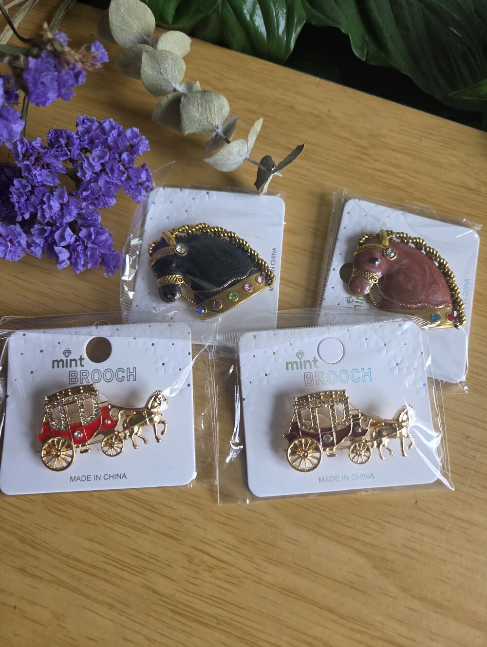 Horse Brooch Bundle Of 4
